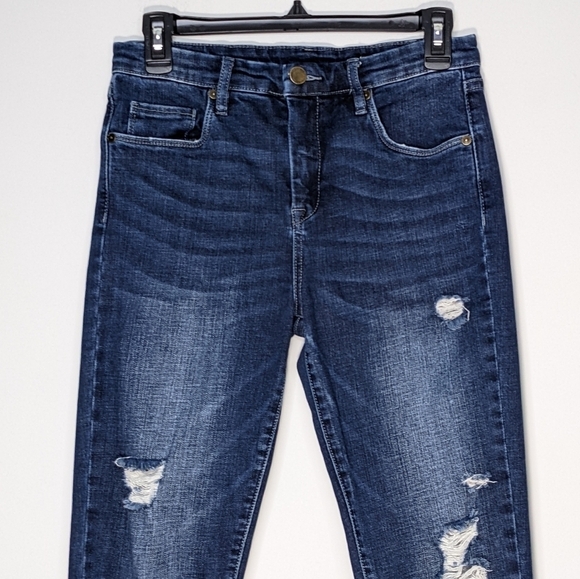 BlankNYC Crybaby High Rise Slim Distressed Denim Jeans Size 28 - Picture 3 of 9